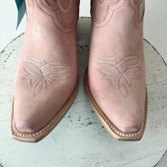 Lane SMOKESHOW Pink Cowboy Bootie Womens 8.5 Short Western Cowgirl Ankle Boots - Picture 7 of 14